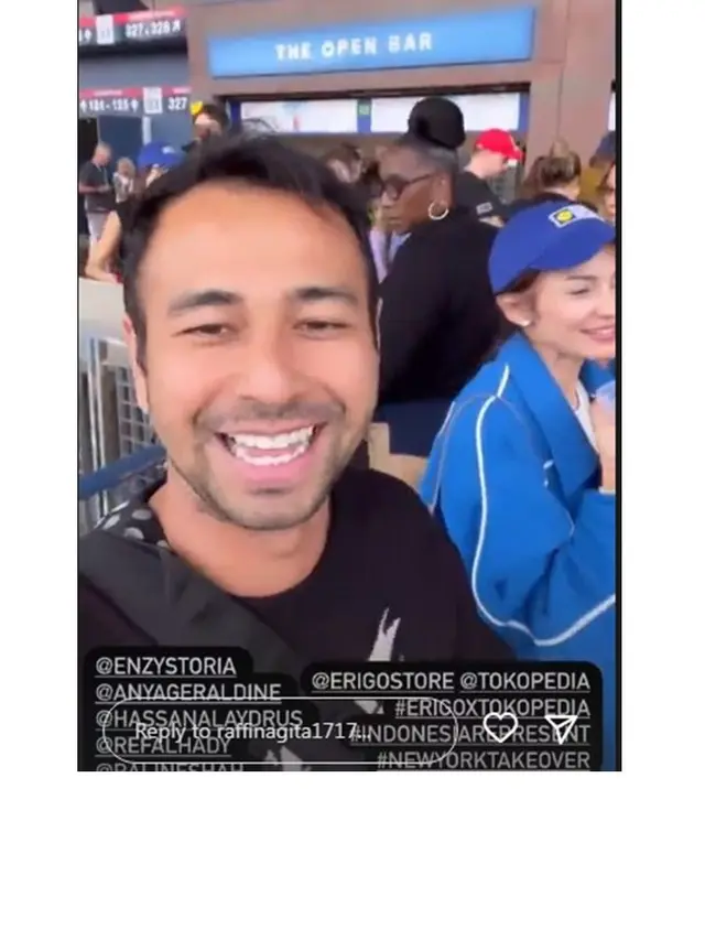 8 Momen Raffi Ahmad Nonton Final US Open 2022, Seru Banget
