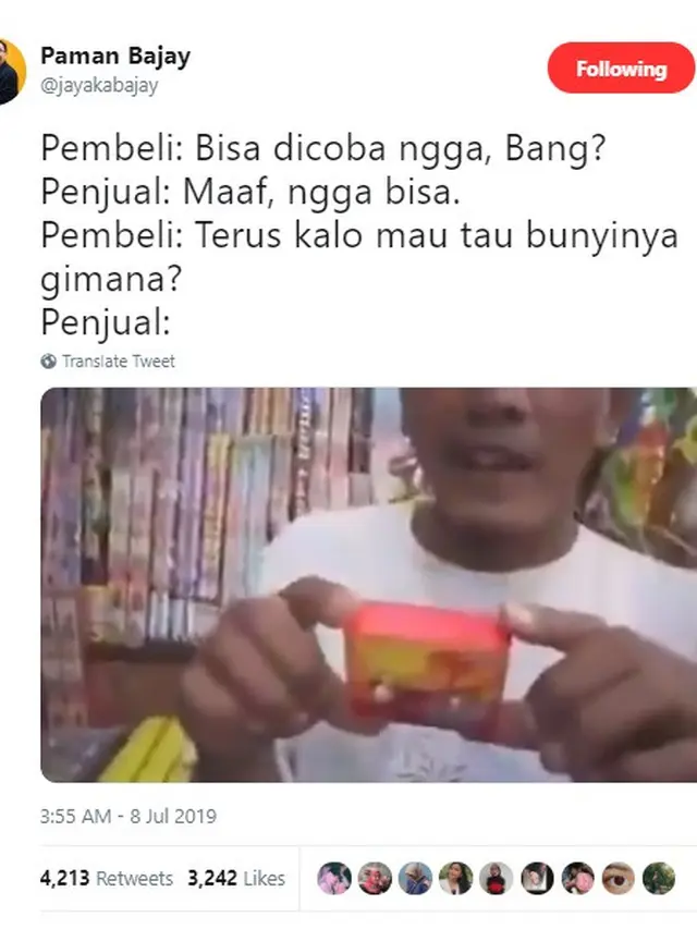 pedagang petasan unik