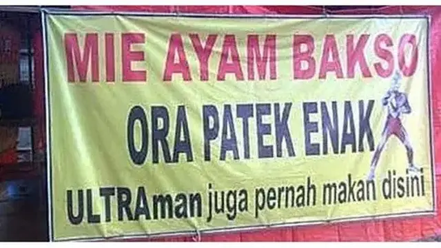 6 Tulisan Kocak di Tempat Jualan Mi Ayam Ini Nyeleneh Banget