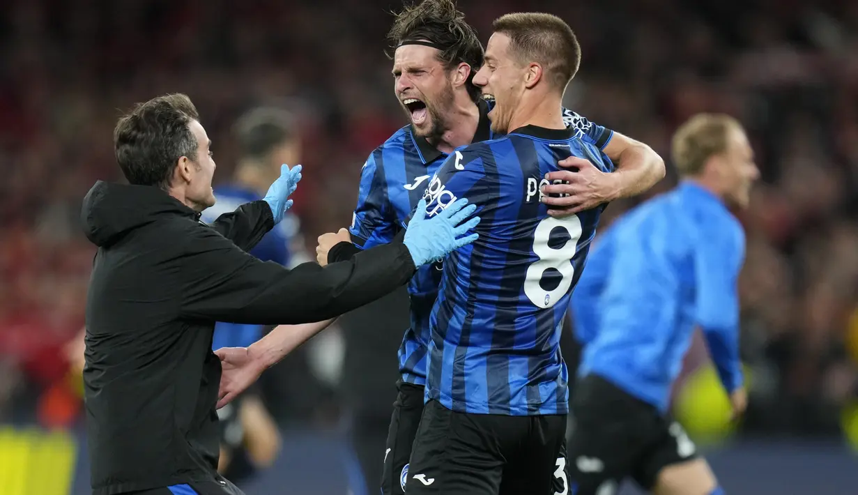 Atalanta resmi ditahbiskan menjadi jawara Liga Europa musim 2023/2024. (AP Photo/Kirsty Wigglesworth)