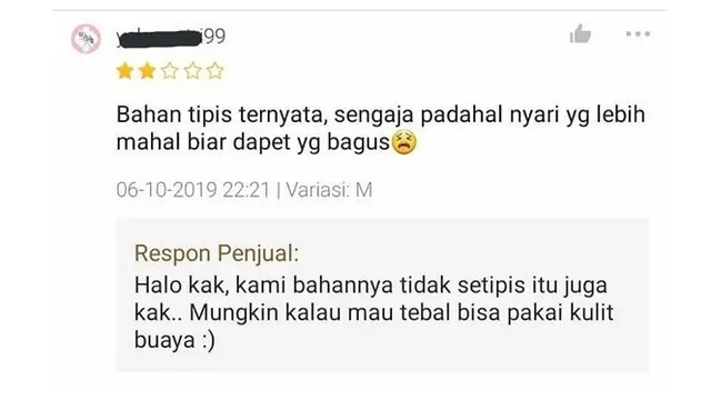 10 Balasan Penjual di Testimoni Online Shop saat Dikomplain Ini Bikin Tepuk Jidat