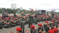 KSAD Jenderal Dudung Abdurachman usai memimpin Apel Gelar Pasukan jajaran TNI AD wilayah Jabodetabek di Monas, Jakarta pada Selasa, (25/1/2022).