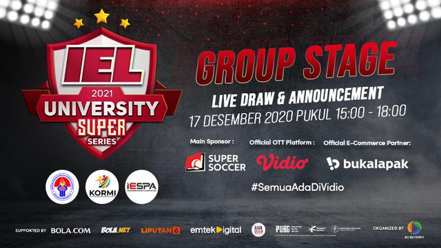 Live streaming pengundian fase grup IEL University Super Series Season 3
