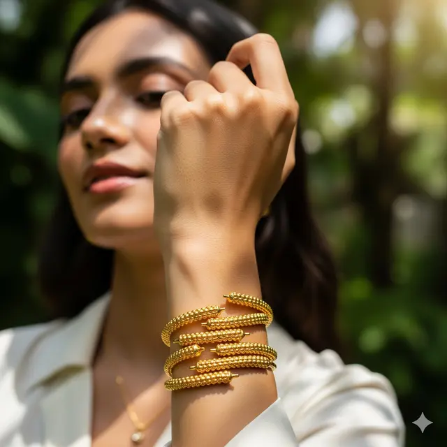 Gelang Emas Model Biji Lada