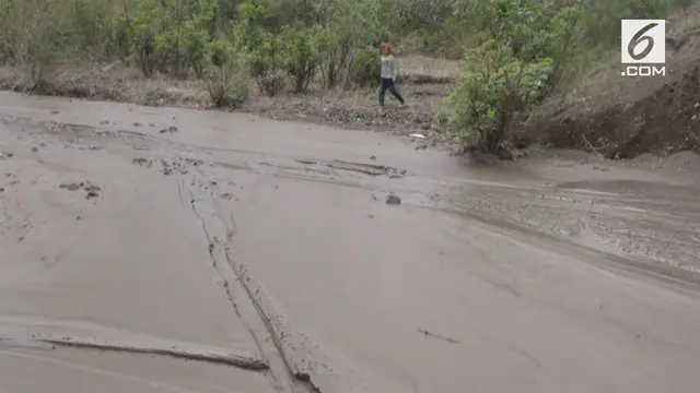 VIDEO: Penampakan Lahar Dingin Gunung Agung di Buleleng