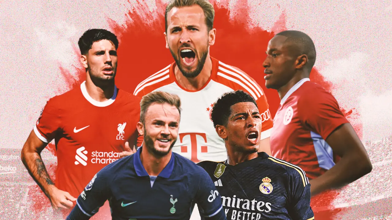 Ilustrasi - Harry Kane, Jude Bellingham, James Maddison, Dominik Szoboszlai, Moussa Diaby