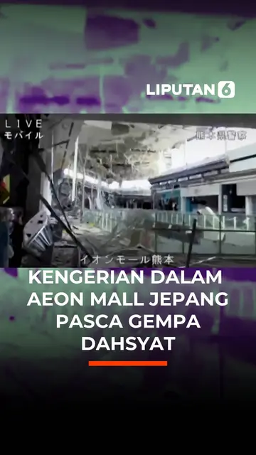Kengerian dalam  Aeon Mall Jepang Pasca Gempa Dahsyat