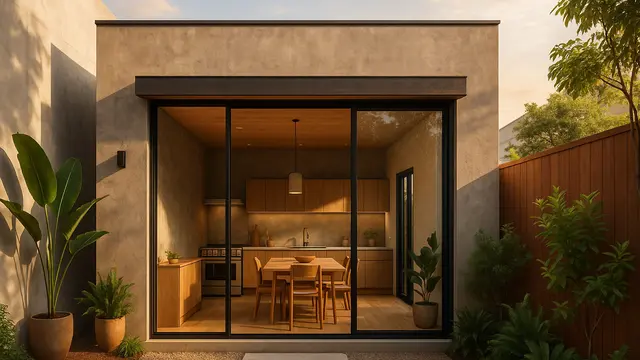 Model Rumah 3 Kamar 1 Lantai dengan Dapur Terbuka