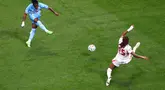 Pemain Kongo Brian Cipenga mencetak gol selama pertandingan sepak bola babak 32 Piala Dunia antara Inggris dan Kongo di Atlanta, Rabu, (01/07/2026). (AP Photo/Colin Hubbard)