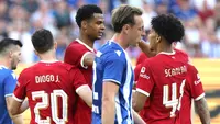 Si Merah sempat tertinggal sebelum brace Diogo Jota di menit akhir mengamankan kemenangan Si Merah. (Daniel ROLAND/AFP)
