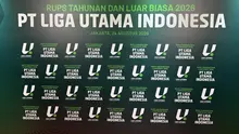 PT Liga Utama Indonesia (LIU) sebagai operator kompetisi Championship 2026/2027 baru saja menggelar Rapat Umum Pemegang Saham (RUPS) di Hotel Grand Sheraton Jakarta, Jakarta Selatan, pada Senin (24/8/2026). (Bola.com/M. Adiyaksa)