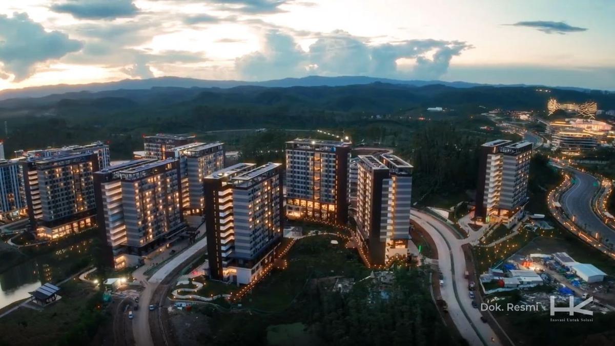 Indahnya Potret 8 Tower Rusun ASN 2 IKN di Malam Hari, Bisa Tampung 1.920 Orang