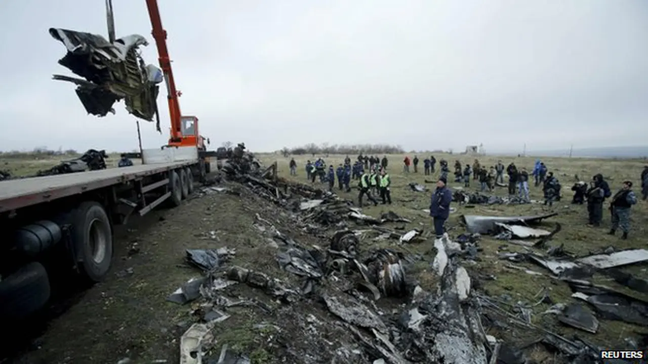 Lokasi jatuhnya MH17. 