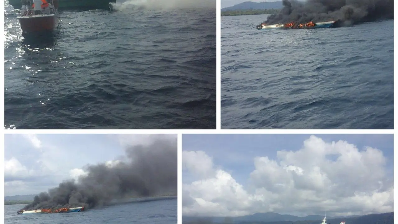 kapal terbakar