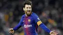 Lionel Messi - Mega bintang Barcelona ini menjadi pesepak bola dengan followers instagram tertinggi di Argentina. La Pulga memiliki pengikut sebanyak 187 juta. (AFP/Lluis Gene)