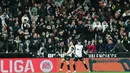 Real Madrid harus tertinggal lebih dulu akibat gol Hugo Duro di babak pertama. (AP Photo/Alberto Saiz)
