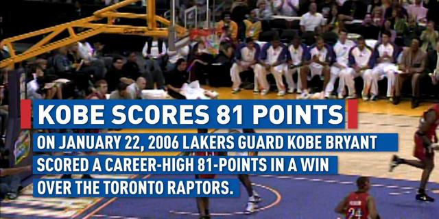 VIDEO: Aksi Spektakuler Kobe Bryant Cetak 81 Poin Lawan Raptors