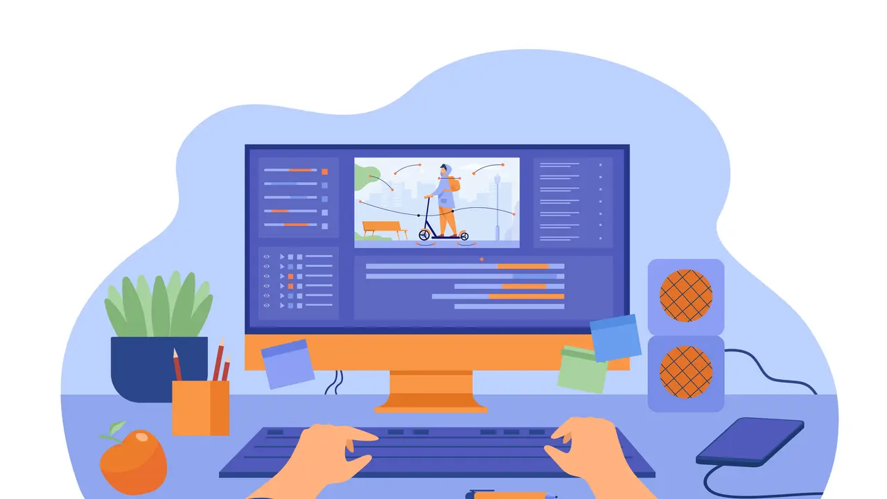 Ilustrasi mengedit video
