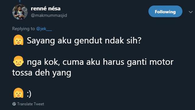 7 Jawaban Kocak Pria Saat Ditanya Pacar 'Aku Gendutan Enggak?'