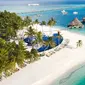 Salah satu resort di Maladewa, menyuguhkan pemandangan Indah langsung ke laut. (Dok: Instagram/conrad_maldives dyah pamela)