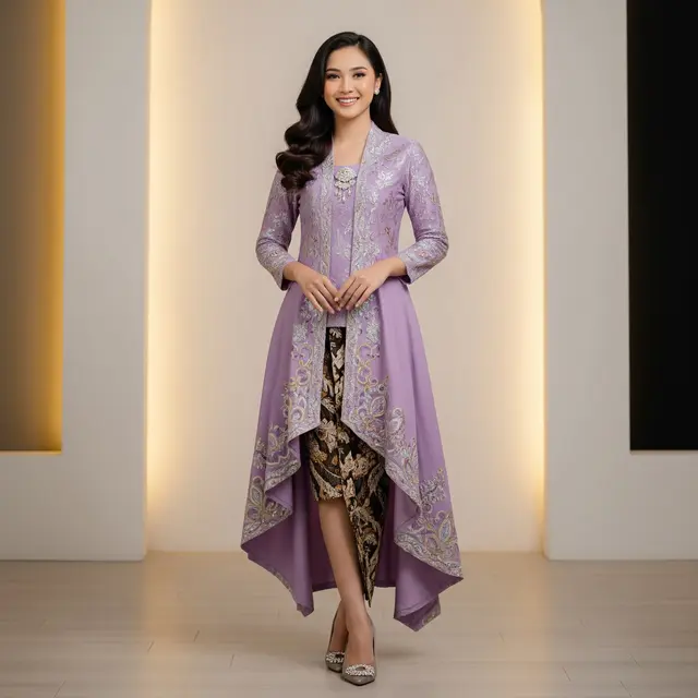Model Kebaya Soft Ungu Terbaru 2026