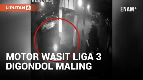 VIDEO: Ikut Rapat Pertandingan, Motor Wasit Liga 3 Digondol Maling