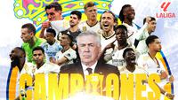 Liga Spanyol - Ilustrasi Real Madrid Juara La liga Musim 2023/2024 (Bola.com/Adreanus Titus)