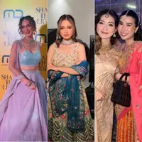 Gaya Artis Kenakan Busana ala Perempuan India Lengkap dengan Riasan Kepala di Festival Cahaya Diwali. [Instagram]