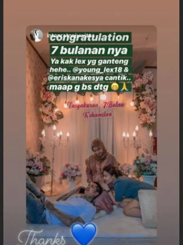 Young Lex dan istri (Foto: Instagram/@eriskanakesya)