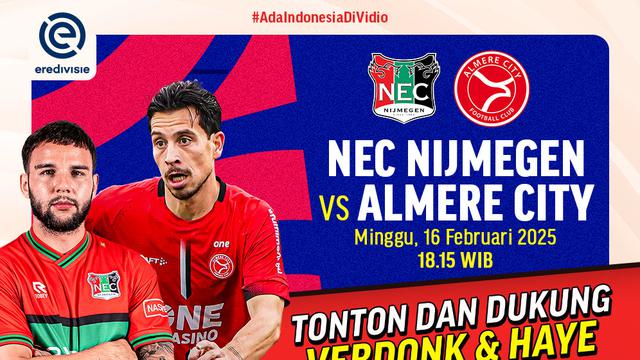 Link Siaran Langsung Eredivisie: NEC Nijmegen vs Almere City  di Vidio