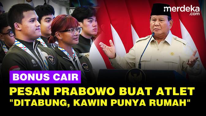 Cair! Bonus Prabowo Buat Atlet Raih Medali Sea Games: Ditabung, Kalau Kau Kawin Punya Rumah