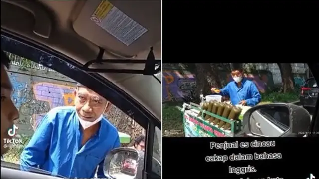Viral Penjual Es Cincau Jago Bahasa Inggris, Punya Mimpi Jualan di Eropa