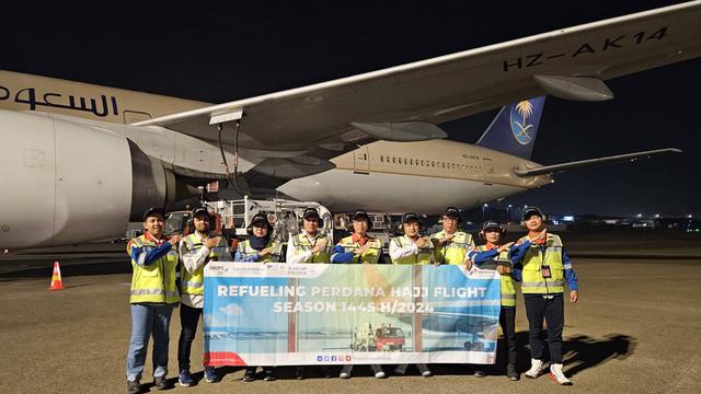 Pertamina Patra Niaga menjamin ketersedian dan kelancaran stok Avtur di Aviation Fuel Terminal (AFT) untuk mendukung ibadah haji. (Foto: Pertamina)
