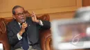 Ketua Komisi II DPR RI Rambe Kamarulzaman menjadi pembicara pada Dialog Pilar Negara bertema "Pemilu Serentak di Seluruh Indonesia" di Komplek Parlemen Senayan, Jakarta, Senin (13/4/2015). (Liutan6.com/Helmi Afandi)