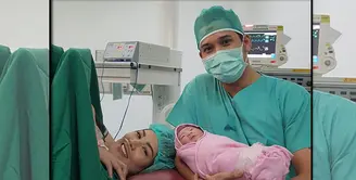 Anak kedua penyanyi pasangan Nindy Ayunda dan Askara Prasady telah lahir. Bayi perempuan cantik itu lahir pada Senin (10/10/2016) pukul 10.49 WIB. (Instagram/nindyparasadyharsono)