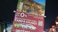 Banner-banner penjualan rumah di Daerah Istimewa Yogyakarta (DIY). (Liputan6.com/Nurul Diva)