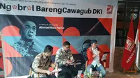 Calon Wakil Gubernur Nurmansjah Lubis mengapresiasi ide penanggulangan banjir era Gubernur DKI Jakarta Joko Widodo serta Wakilnya Basuki Tjahaja Purnama atau Ahok. (Foto:Liputan6/Yopi Makdori)