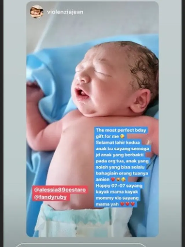Alessia Cestaro Lahirkan Putra Ke-3, Ini 7 Potretnya