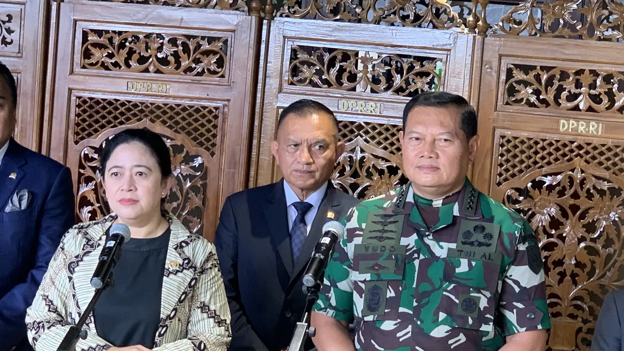 Ketua DPR Puan Maharani dan Panglima TNI Yudo Margono.