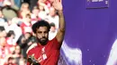 Mohamed Salah - Pemain kunci Liverpool usai ditinggalkan Coutinho ke Barcelona. Bahkan banyak yang beranggapan kesuksesan Salah yang lebih vital jika dibandingkan dengan Countinho saat membala the Reds. (AFP/Paul Ellis)