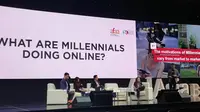 Sesi bertajuk "What Are Millenials Doing Online?" di gelaran AdAsia 2017. Liputan6.com/Jeko Iqbal Reza