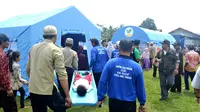 Simulasi kebencanaan untuk membentuk kampung tangguh bencana. (Foto: Liputan6.com/Muhamad Ridlo)