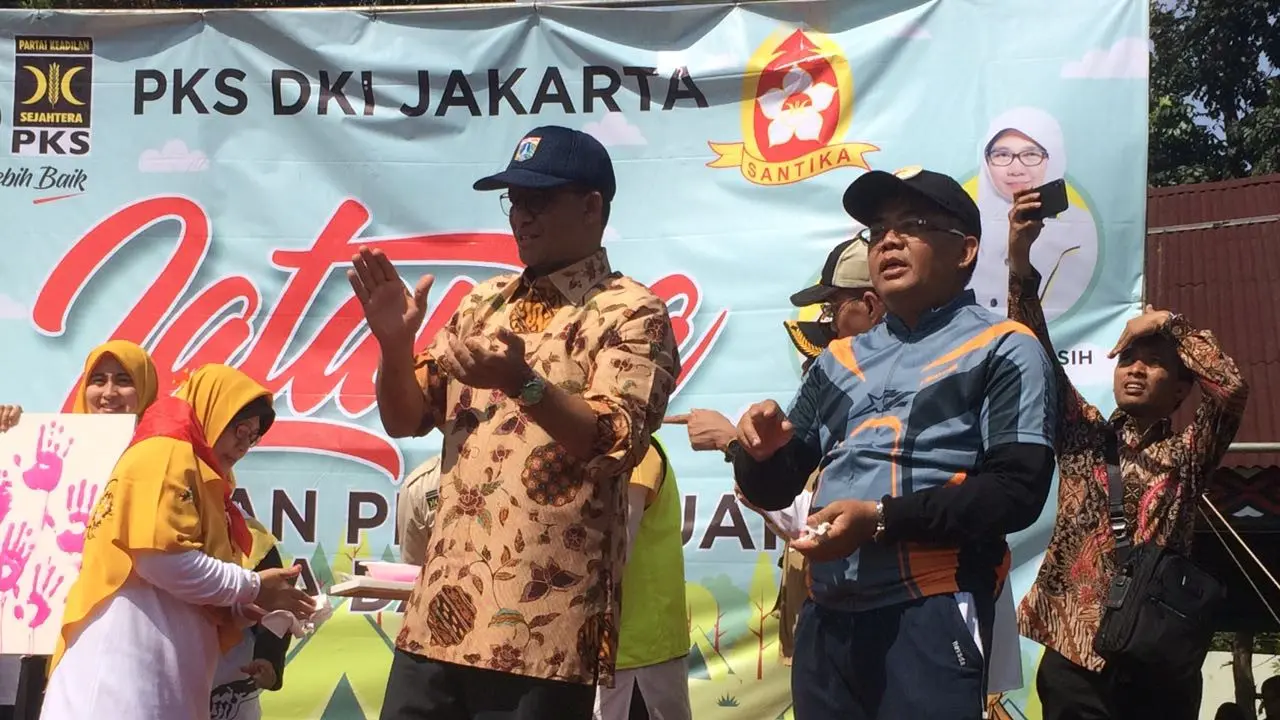 Presiden PKS di acara elatihan Perempuan Siaga Dasar (Latansa) di Bukit Perkembangan Cibubur (Ronald/Merdeka.com)