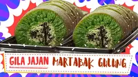 Meriahkan akhir pekan Anda dengan menu camilan zaman now yang seru. Salah satunya martabak gulung pandan istimewa. (Foto: Liputan6.com/pool/Kokiku Tv)