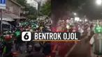 Video bentrokan antara ojek online dan mata elang (debt collector) beredar di media sosial.