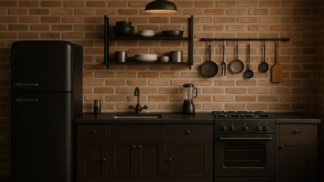 Model Dapur Modern Klasik dengan Peralatan Sederhana/AI