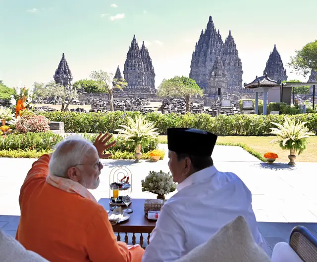 PM India Narendra Modi dan Presiden Prabowo kunjungi Prambanan, Rabu (8/7/2026). (Liputan6.com/Lizsa Egeham).