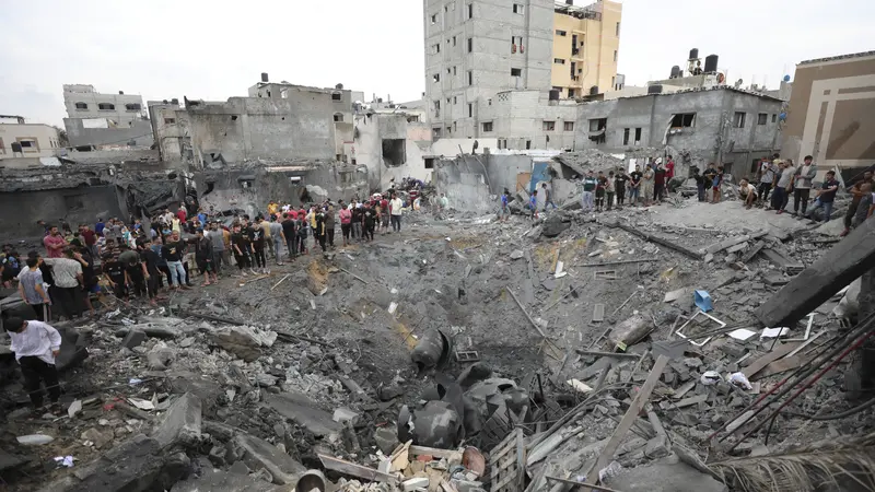 Ribuan Jenazah Tertimbun Reruntuhan Bangunan di Gaza