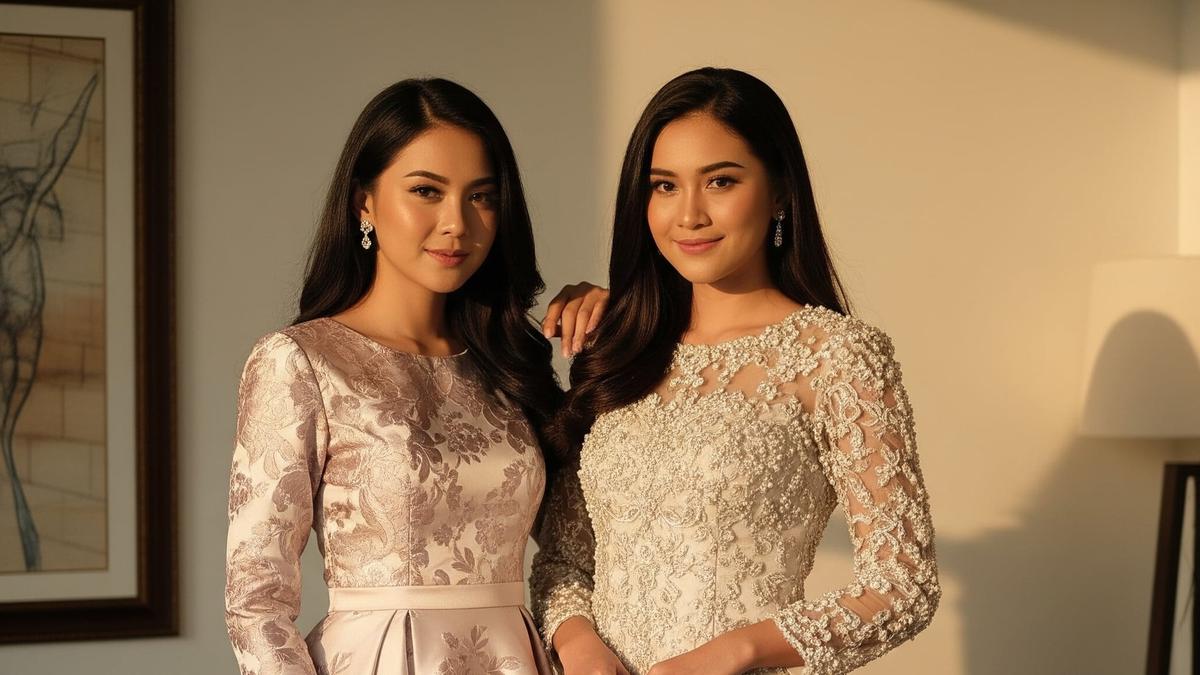 10 Model Baju Brokat Pesta Satin Kombinasi Bahan Premium, Tampil Elegan, Mewah, dan Berkelas