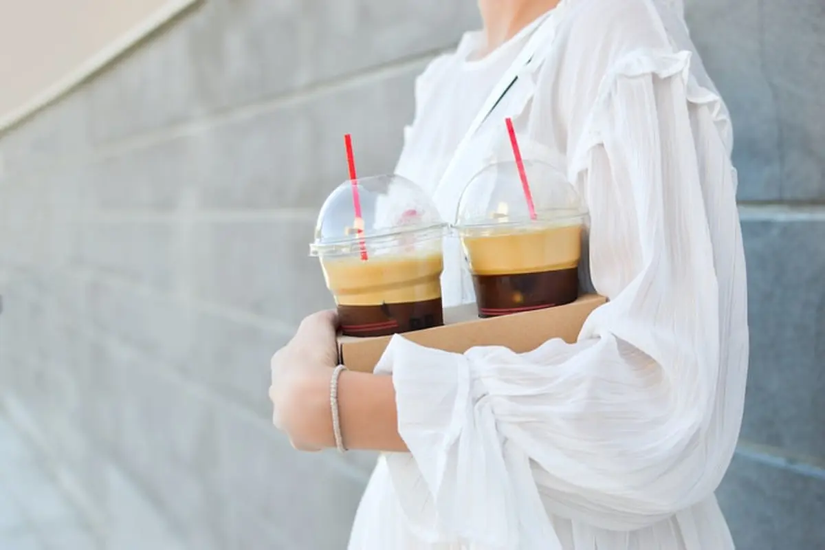 Ilustrasi es kopi jelly